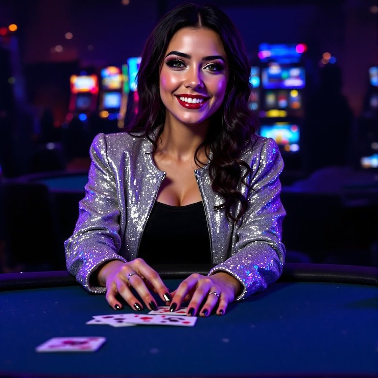 Studio Allbet dengan dealer profesional dan multi-kamera untuk permainan blackjack dan roulette live